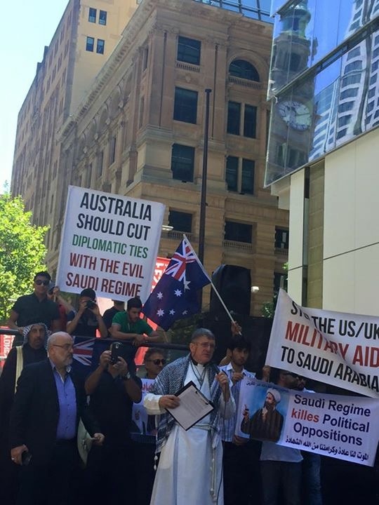 Grieving the death of Sheikh Nimr - Martin Place, January 10th, 2016